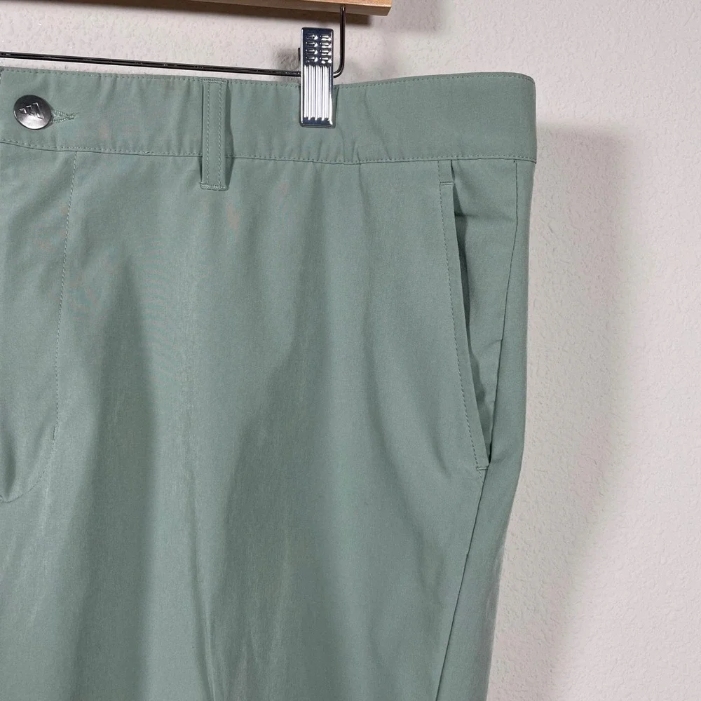 Adidas 365 Golf Shorts Men 40 Sage Green Performance Stretch Athletic Activewear